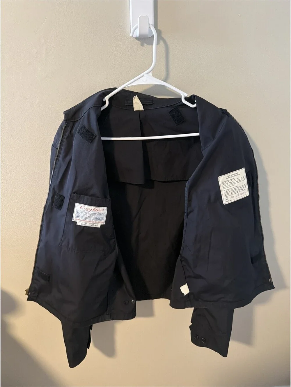 vintage US military Navy Official Uniform bomber jacket men size large..